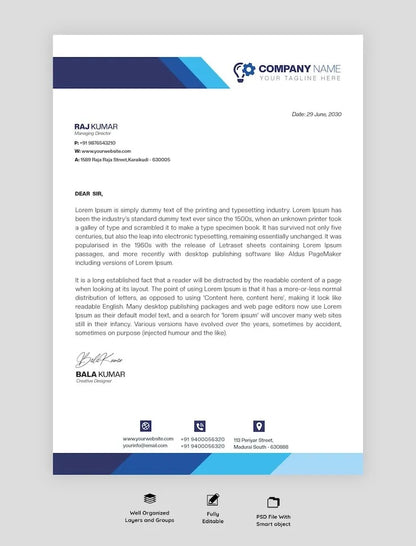 Customized Letterhead